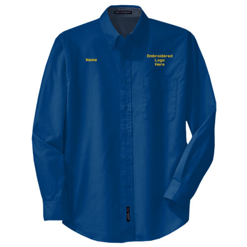 Tall Long Sleeve Easy Care Button Up Shirt Thumbnail